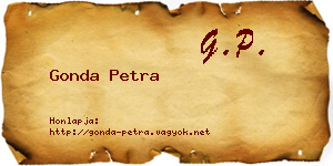 Gonda Petra névjegykártya